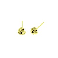 Aretes Nudo Hilon Oro 18K