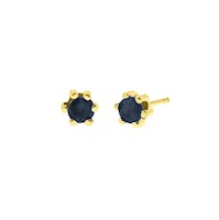 Aretes Fijo Zafiro Oro 18K