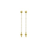 Aretes Bolita Oro 18K