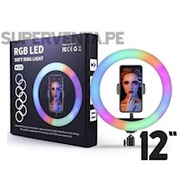 Aro de Luz Led RGB de 12 Pulgadas para Crear Contenido Tiktok Lives