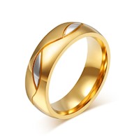 Anillo de Matrimonio Alianzas Forever Hombre Bañado Oro 18K Genieka