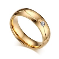 Anillo de Matrimonio Alianzas All Luxury Mujer Bañado Oro 18K Genieka
