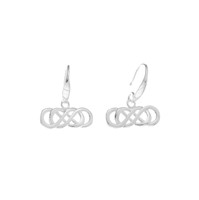 Aretes De Plata 925 Doble Infinito