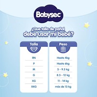 Pañal Babysec Packetón Super Premium Talla G 72 un