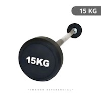 BARRA RECTA CON PESO FIJO DE 15 KG