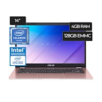 Laptop Asus E410Ma-202. Pink  Celeron 4GB 128GB - Windows 10