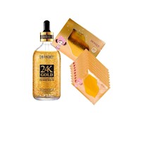 Suero Facial Antiarrugas 24k Oro + Mascarilla labial Colageno