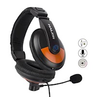 AUDIFONO Y MICROFONO PARA PC HALION HA-305 NARANJA