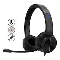 Audifonos TEROS TE-8037N HEADSET USB Negro