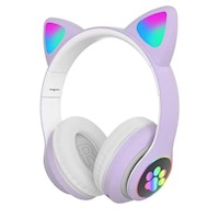Audifonos Oreja de Gato Color Lila