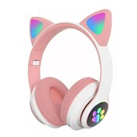 Audífonos Oreja de Gato Color Rosa