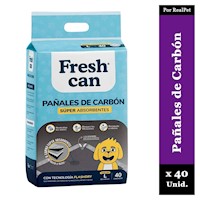 Pañal de Piso Carbon Perro Fresh Can 60x60 cm 40 unidades