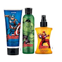 Avengers de Marvel Kit x3 Colonia + Shampoo + Gel Cabello