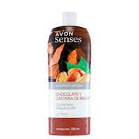 Shampoo Chocolate y Castaña De Brasil 750ml Avon Senses