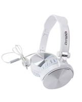 Aiwa Audifono on ear alambrico con Microfono blanco AW-X107W