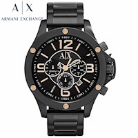 Reloj Armani Exchange Wellworn AX1513 Para Hombre Fecha Cronómetro Acero Inoxidable Negro