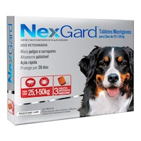 Antipulgas Masticable para Perro Nexgard 25-50kg 3 Tabletas