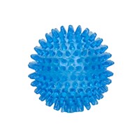 PELOTA JUGUETE SQUEAKY FETCH SPIKE BALL TPR PARA MASCOTA CON LUCES AZUL