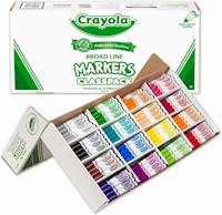 CRAYOLA - CLASSPACK - MARCADORES DE LÍNEA ANCHA, 256 UNIDADES