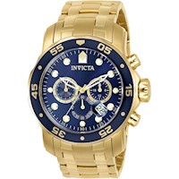 Invicta 0073 reloj Pro Diver Chronograph para hombre | Dorado/Azul