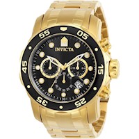 Invicta 0072 reloj Pro Diver Chronograph para hombre | Oro/negro