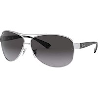 Ray-Ban RB3386 Gafas de sol para hombre | Silver / Light Grey Dark Grey II