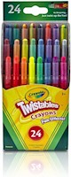 CRAYOLA CRAYONES MINI TWISTABLE CON EFECTOS ESPECIALES, 24 UNIDADES,PAQUETE DE 1