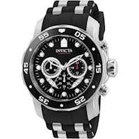 Reloj Invicta Pro Diver para hombre acero inoxidable resistente al agua | Negro y Plateado