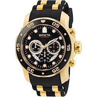 Reloj Invicta Pro Diver para hombre resistente al agua movimiento de cuarzo | Negro y Oro