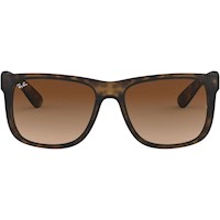 Ray-Ban RB4165 Justin Gafas de sol para hombre | Rubber Light Havana / Brown Dark Brown I