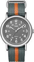 Timex Reloj unisex Weekender de 1.496 in, Negro, Weekender Slip Through