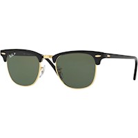 Ray-Ban RB3016 Clubmaster Gafas de sol para hombre | Black / Green IV