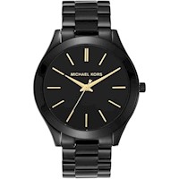 MICHAEL KORS Slim Runway Reloj de pulsera de acero inoxidable | Negro