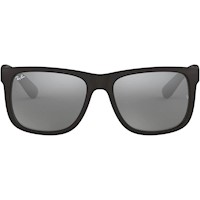Ray-Ban RB4165 Justin Gafas de sol para hombre | Rubber Black / Grey Silver I