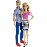 BARBIE y KEN pack de 2 muñecas 11"/28 cm con accesorios