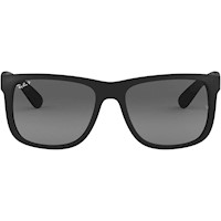 Ray-Ban RB4165 Justin Gafas de sol para hombre | Rubber Black / Light Grey Grey