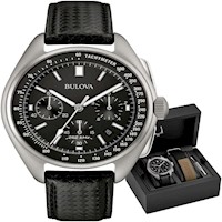Bulova reloj Archive Lunar Pilot hombre cronógrafo 6 agujas de cuarzo | Negro