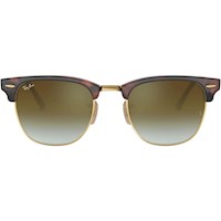Ray-Ban RB3016 Clubmaster Gafas de sol para hombre | Red Havana / Green Flash II