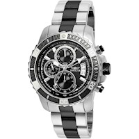Reloj Invicta Pro Diver para hombre acero inoxidable casual | Plateado y Negro
