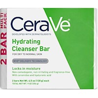 PACK 2 CERAVE BARRA LIMPIADORA HIDRATANTE 4.5 OZ / 128 GR C/U