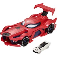 Hot Wheels Marvel SpiderMan con lanzador y coche 1:64