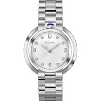 Bulova reloj Rubaiyat mujer acero inoxidable con esfera de diamantes | Plata