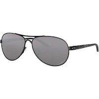Oakley Feedback OO4079 Aviator Gafas de Sol para Mujer | Polished Black / Prizm Black Polarized