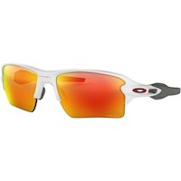 Oakley Flak 2.0 XL OO9188 Gafas de Sol para Hombre | Polished White / Prizm Ruby
