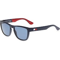 Tommy Hilfiger TH1557/S Gafas de sol cuadradas para hombre | Blue & Red & White