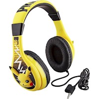 eKids Pokémon Pikachu auriculares infantiles con cable 3.5 mm / 0.35 cm y control de volumen