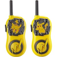 eKids Pokémon Pikachu walkie talkies FRS infantiles de largo alcance