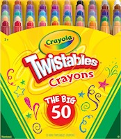 CRAYOLA MINI CRAYONES TWISTABLES (50 UNIDADES), SUMINISTROS DE ARTE PARA NIÑOS