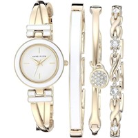 Anne Klein AK/3284RDST set para mujer: reloj con cristales y pulseras