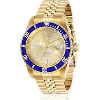 Reloj Invicta Pro Diver para hombre estilo buzo cristal mineral | Oro